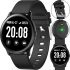 Наручний Смарт годинник Smart Watch Kw19 Black 44mm C вимірюванням тиску і фітнес трекером розумні Bluetooth годинник з пульсометром IP67 чорні