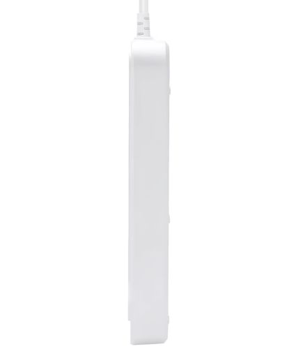 Мережевий фільтр Power Socket AR-CP05 2500W на 6 розеток 4 USB 1 Type-C 2 м подовжувач переноска з вимикачем для підключення приладів до мережі Білий