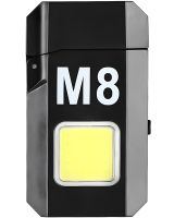 Спіральна безполуменева запальничка Lovers M8 електроімпульсна USB акумуляторна запальничка з LED ліхтариком 3 режими і індикатором заряду lv-600