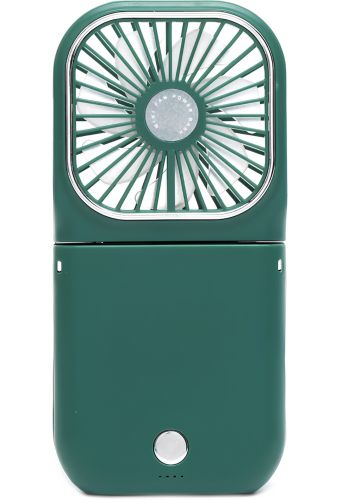 Портативный мини вентилятор Mini Fan F30 3 в 1 Powerbank карманный ручной мини-вентилятор с ремешком на шею, держателем и зарядкой для телефона USB