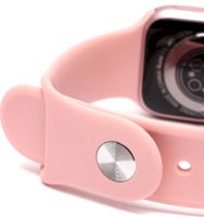 Розумні наручні смарт годинник Smart Watch F21 Pink голосовий виклик, функції фітнесу та здоров'я Bluetooth з бездротовою зарядкою IOS Android рожеві