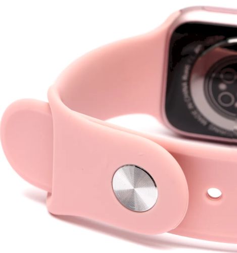 Розумні наручні смарт годинник Smart Watch F21 Pink голосовий виклик, функції фітнесу та здоров'я Bluetooth з бездротовою зарядкою IOS Android рожеві