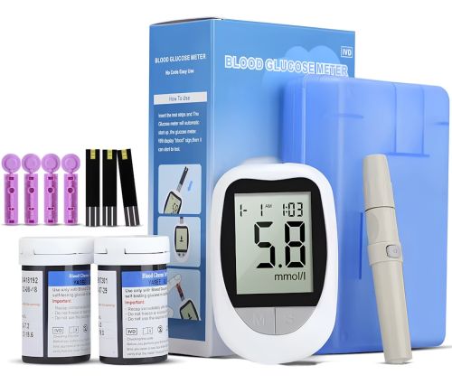 Глюкометр з тест смужками Blood Glucose Meter JD-92 BGM503 апарат для вимірювання цукру в крові тестер рівня глюкози для діабетиків на батарейках