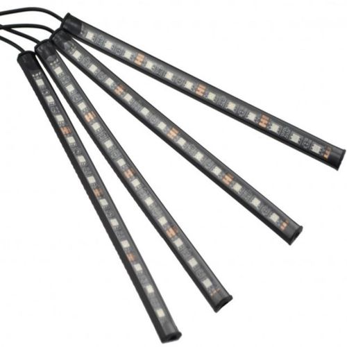 Автомобільна світлодіодна RGB Led підсвічування RL-415 з мікрофоном від прикурювача для салону авто, водонепроникна Bluetooth стрічка iPhone Android