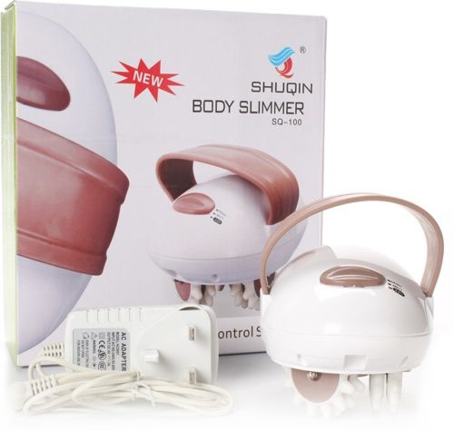 Антицелюлітний масажер для тіла Shuqin Body Slimmer sq-100 Білий, лімфодренажний ручний роликовий вібромасажер проти целюліту для сідниць ніг рук