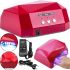 УФ лампа Beauty nail Diamond D-058 CCF + LED 36W для манікюру і педикюру гібридна лампа для сушіння нігтів, гель лаку 36Вт з таймером рожева