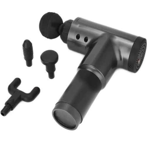 Мышечный массажер пистолет Fascial Gun FH-320 Black для тела, портативный ручной ударный массажер-пистолет KH-320 YX-908 Черный 
