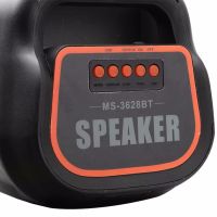 Акумуляторна колонка динамік Bluetooth SPEAKER MS-3629BT з RGB LED підсвічуванням бездротова акустична блютуз система E4109 FM AUX від акумулятора