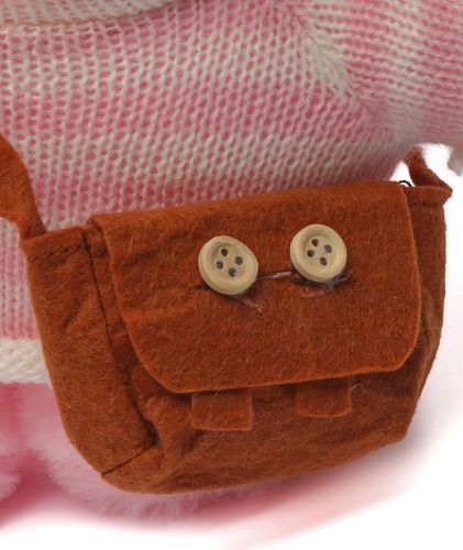 М'яка іграшка Huada Toys качечка в окулярах lalafanfan 35 см, плюшева качка в одязі Cafe mimi duck Лалафанфан рожева