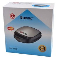 Сендвичница бутербродниця мультипекарь 4 в 1 Domotec MS-7704 1000W 4в1 сіра гриль, вафельниця, Горішниця 1000 вт