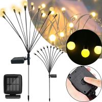Уличный садовый светильник Solar Sunari Lamp FLS-89 Светлячок 10 LED на солнечной батарее теплый белый, Ландшафтный фонарь 72 см для сада