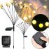 Вуличний садовий світильник Solar Sunari Lamp FLS-89 Світлячок 10 LED на сонячній батареї теплий білий, Ландшафтний ліхтар 72 см для саду