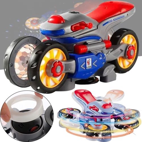 Інтерактивна дитяча іграшка Мотоцикл трансформер YJToys YJ388 - 6 з музичними ефектами, Іграшковий музичний квадроцикл від батарейок для дітей