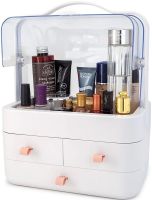 Органайзер для зберігання косметики Cosmetic Storage Box 3 LD - 304 настільна косметична поличка з висувними ящиками і ручкою для прикрас LD288