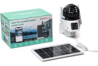 Вулична IP камера відеоспостереження Solar Camera V36 WI-FI поворотна відеокамера з двома лінзами і віддаленим доступом від сонячної панелі V36
