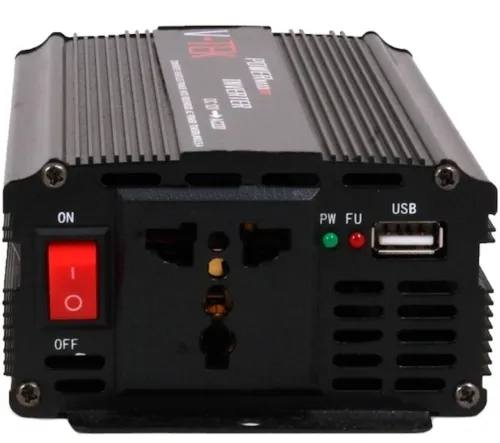 Автомобільний інвертор V-TEK PowerMaxx SSK-2000W 12V - 220V від прикурювача і акумулятора, Авто перетворювач напруги струму 12В 2000Вт, Чорний