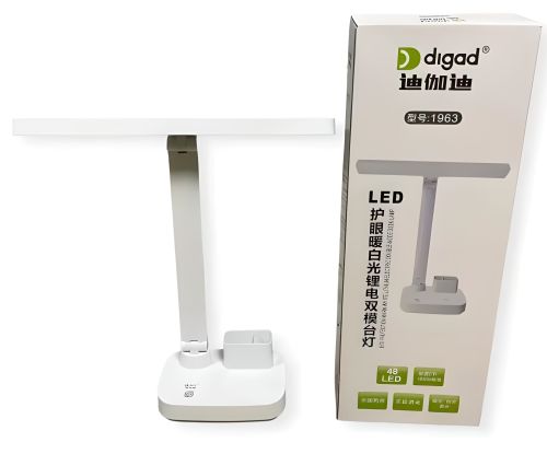 Настільна сенсорна лампа Digad 1963 з Power bank USB на акумуляторі 5W 6000 mah, складна акумуляторна LED лампа ліхтар 48LED 3 режими