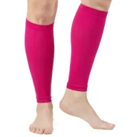Підтримуючі компресійні гетри Copper Fit Calf Compression Sleeves, облягаючі гольфи з фіксацією литок, Бандаж для підтримки гомілки рожеві
