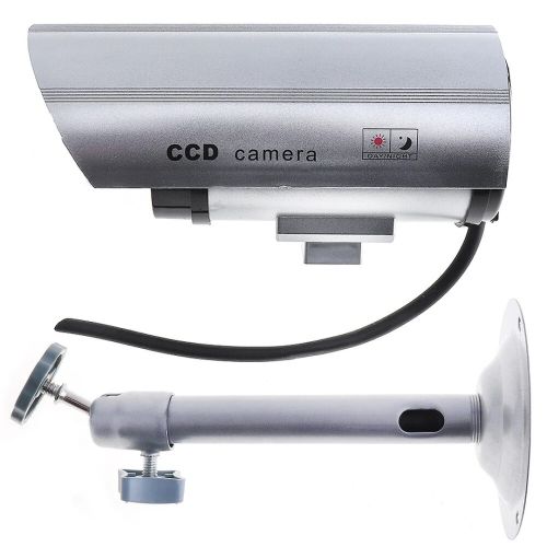 Вуличний муляж камери DUMMY IR CAMERA RR201 з миготливим світлодіодом, зовнішня камера обманка на батарейках, відеокамера-обманка з ІЧ-підсвічуванням