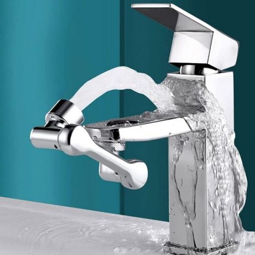 МЕТАЛ поворотна насадка на кран, Подовжувач на гусак Faucet splash head, аератор для економії води з поворотом на 1080 градусів для змішувача