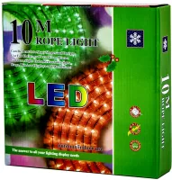 Світлодіодна гнучка гірлянда Дюралайт Rope Lights G-38 10 м вулична і внутрішня кольорова LED гірлянда з RGB контролером від мережі Multicolor 3528