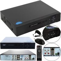 Провідний відеореєстратор DVR UKC CAD 1204 AHD 4 канальний, мережевий IP реєстратор на 4 камери для відеоспостереження і управління камерами Чорний
