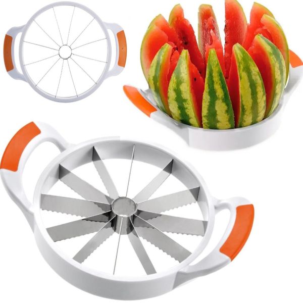 Круглий ніж для нарізки кавуна і дині часточками Taglia Melone арбузорезка, динерезка, Слайсер для нарізання фруктів на 12 часточок Watermelon Cutter