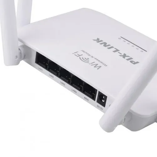 Бездротовий Wi-Fi Роутер маршрутизатор 300 Мбіт / з Pix-link Router LV-WR08, WIFI роутер до 300 Mb/s з 4 зовнішніми антенами і 4 портами Білий
