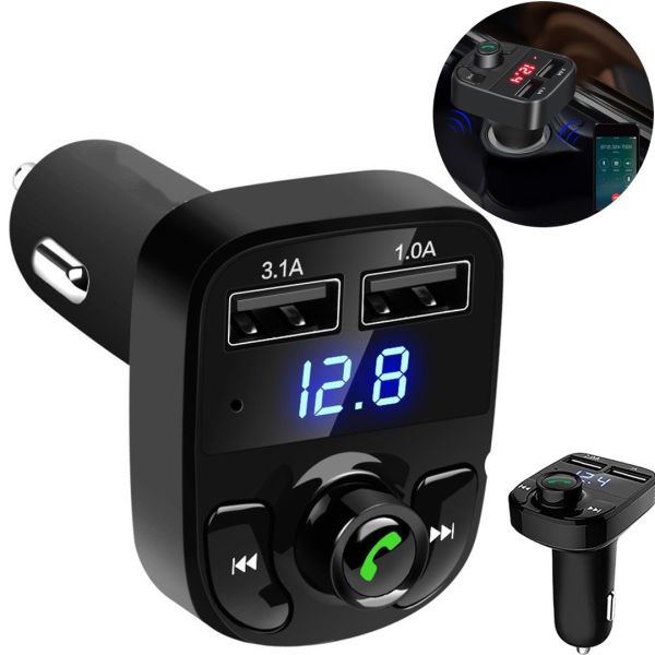 Автомобільний FM трансмітер передавач Bluetooth MP3 CAR MOD MOD X8 BT, Авто ФМ модулятор в машину з зарядкою 3.1 A, Автомобільний зарядний пристрій