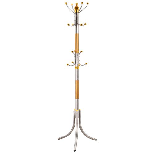 Підлогова вертикальна вішалка тринога Coat Rack для верхнього одягу 16 гачків, переносна розбірна металева стійка для сумочок і парасольок