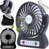 Настільний міні вентилятор Mini Fan XSFS - 01 USB з акумулятором 4.5 W Black, портативний охолоджувач повітря на підставці з Led ліхтариком Чорний