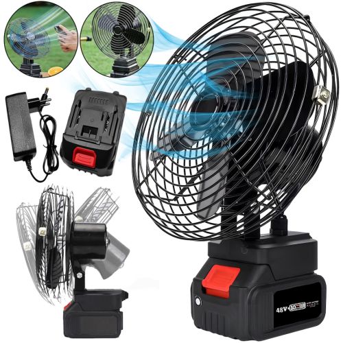 Настільний акумуляторний вентилятор Electric Fan VAP-8-1 48V 8″ бездротовий підлоговий охолоджувач повітря з автоповоротом і 2 швидкостями AND 0515