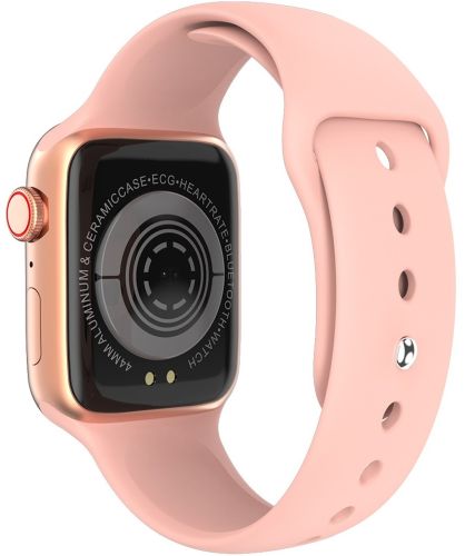 Розумні наручні смарт годинник Smart Watch F21 Pink голосовий виклик, функції фітнесу та здоров'я Bluetooth з бездротовою зарядкою IOS Android рожеві