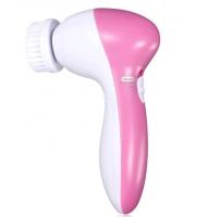 Електричний жіночий масажер для обличчя 5 в 1 Multifunction Face Cleaner AE-8782C 5 насадок, Масажна щітка зі змінними насадками на батарейках