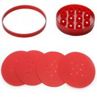 Силиконовая форма My Lil Pie Maker для выпекания и запекания кексов, маффинов на 4 ячейки, Формочка для выпечки корзиночек и готовки на кухне Красная