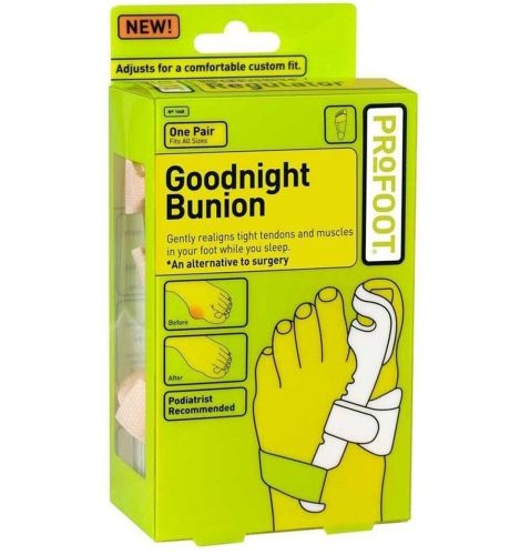 Вальгусна шарнірна шина PRoFOOT Goodnight Bunion на великий палець ноги 2 штуки, Ортопедичний вальгусний нічний бандаж фіксатор із шарніром No1668