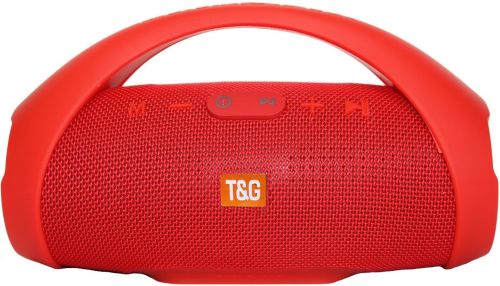 Велика бездротова музична колонка T & G Booms Box Big червона з ручкою портативна акустика bluetooth в стилі Boombox USB AUX для Android IOS