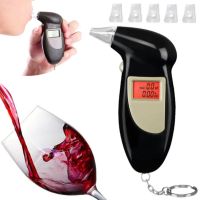 Карманный электронный алкотестер с мундштуками Digital Breath Alcohol Tester с LCD дисплеем 80025 Персональный алкометр анализатор спирта
