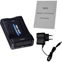 Конвертер видео Scaler Converter H70 HDMI на SCART адаптер переходник для преобразования цифрового сигнала в аналоговый, видеоконвертер 1080p DC 5В