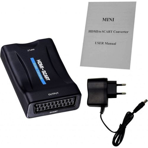 Конвертер видео Scaler Converter H70 HDMI на SCART адаптер переходник для преобразования цифрового сигнала в аналоговый, видеоконвертер 1080p DC 5В