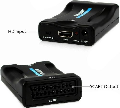 Конвертер видео Scaler Converter H70 HDMI на SCART адаптер переходник для преобразования цифрового сигнала в аналоговый, видеоконвертер 1080p DC 5В