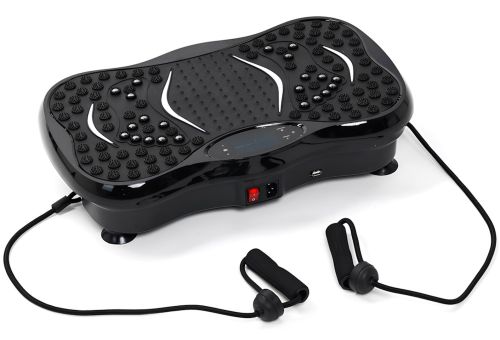 Тренувальна віброплатформа Vibration Platform TSVP1 до 150 кг вібраційний тренажер для зниження ваги, схуднення з еспандерами дисплеєм Bluetooth