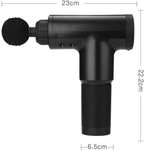 Мышечный массажер пистолет Fascial Gun FH-320 Black для тела, портативный ручной ударный массажер-пистолет KH-320 YX-908 Черный 