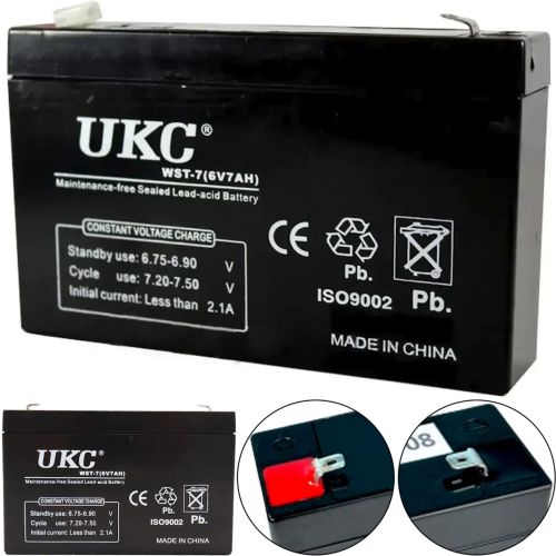 Гелевый аккумулятор Gel BATTERY UKC 6V 7A свинцово кислотная аккумуляторная батарея
