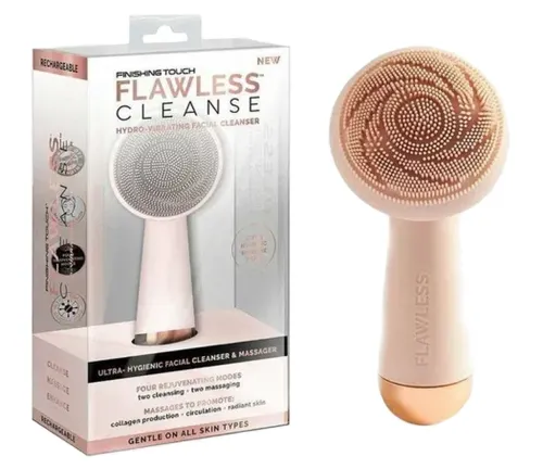 Силиконовая очищающая щетка массажер для чистки лица Finishing Touch Flawless Cleanse косметический, Силиконовый очиститель пор с функцией массажа, 