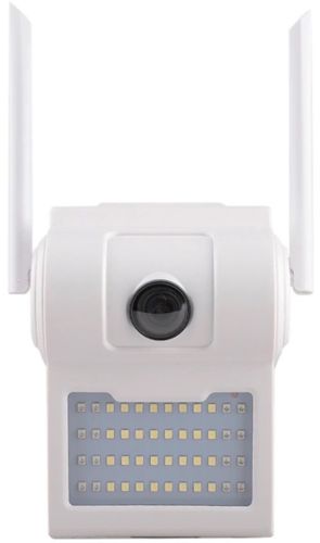 Вулична IP камера відеоспостереження UKC CAMERA D2 Wi-Fi 2mp з прожектором і віддаленим доступом, Камера інтерком iCSee з динаміком і мікрофоном Біла