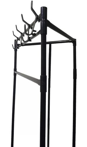 Кутова вішалка для одягу та взуття Corner Coat Rack YP301 вертикальна стійка з гачками TM2 - 202 для зберігання речей на три полиці 185х40 см TM3-303 Black