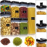 Набір контейнерів для сипучих Food Storage Container Set 7 ємностей, прозорі органайзери, баночки для зберігання харчових продуктів, круп з кришками