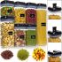 Набір контейнерів для сипучих Food Storage Container Set 7 ємностей, прозорі органайзери, баночки для зберігання харчових продуктів, круп з кришками
