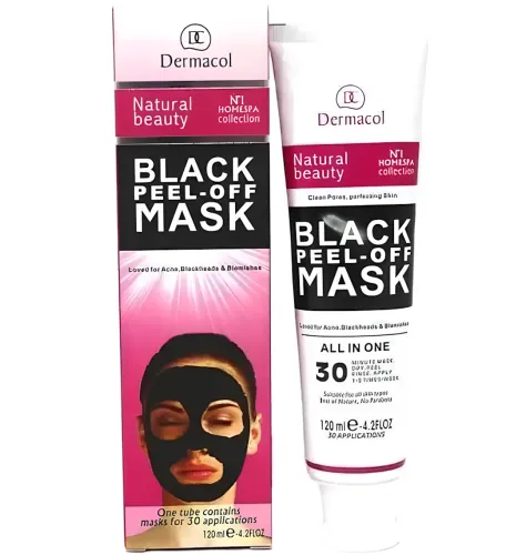 Чорна маска для обличчя Dermacol Black Peel Off Mask в тюбику 120мл. проти вугрів і чорних крапок